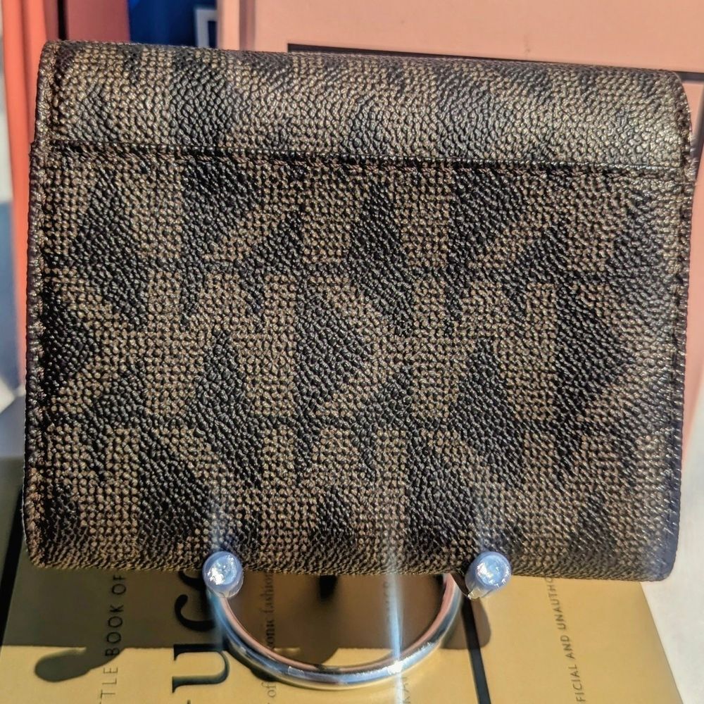 MICHAEL Michael Kors Jet Set Wallet Dark Brown & Beige - Picture 2 of 9